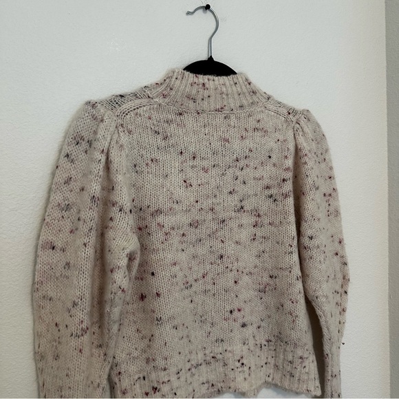 Rebecca Taylor Tweed Soft Cable Knit Sweater Balloon Sleeves Size XS Women’s - Picture 6 of 9